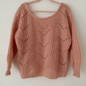 Sezane Pink Knit Sweater